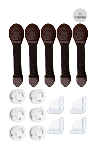 ketbox Child Baby Safety Set 5 Drawer Cabinet Lock, 4 Corner Protector, 6 Soc...