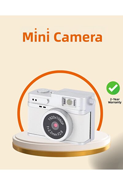 Epilons كاميرا صغيرة الحجم بتصميم ريترو، ذاكرة 128 جيجابايت، فيديو 1080 بكسل ...