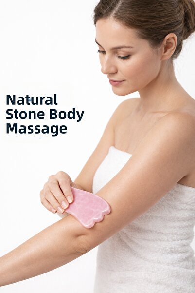 Seay Natural Pink Quartz Body Massage Stone Gua Sha