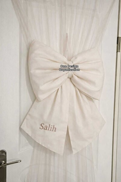 s'he design organizasyon Ready-Made Bow Embroidery Name-Embroidered Door Deco...