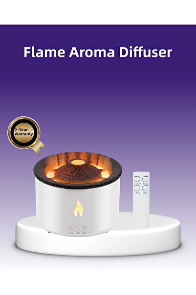 Epilons 3D Flame Effect Air Humidifier - with Remote Control and 8 Hours of W...