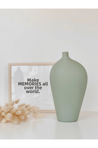 Hestia Home Αμόρφο Κεραμικό Βάζο Πράσινο του Νείλου