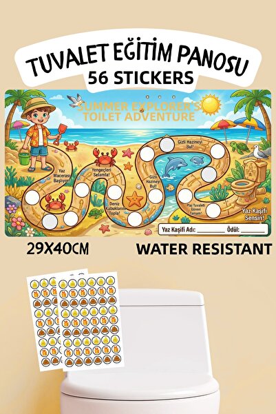 alışveriş kurdu Educational and Fun Toilet Training Sticker Board for Childre...