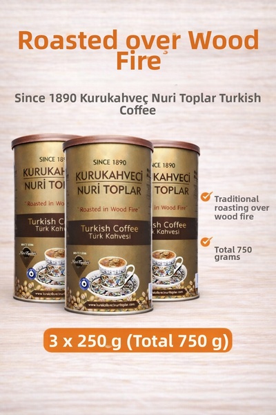 Nuri Toplar 750 Gr Turkish Coffee in Roasted Wood Fire