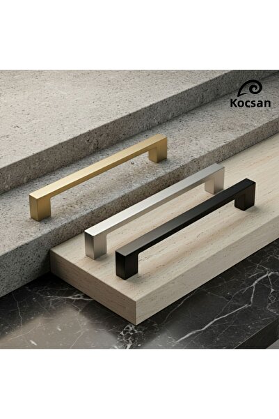 KOÇSAN Mâner din aluminiu, auriu mat, 224 mm, mâner de lux pentru mobilier de...