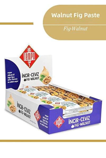 Tempo Şekerleme عجينة التين بالجوز 45 جرام × 12 قطعة