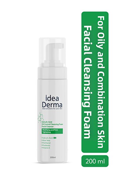 İdea Derma رغوة غسول الوجه بحمض الساليسيليك من آيديا ديرما، 200 مل