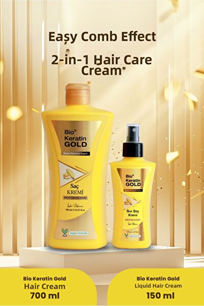 Bio Keratin Gold Easy Comb Effective Conditioner 700ml + Liquid Conditioner 1...