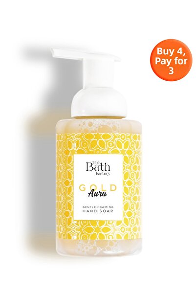 THE BATH FACTORY صابون رغوي مرطب ومنقي جولد أورا 300 مل