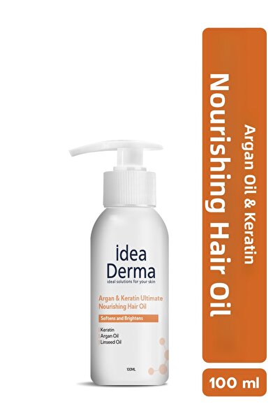 İdea Derma زيت الأرغان والكيراتين المغذي للعناية بالشعر 100 مل