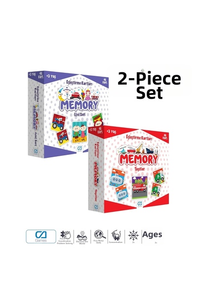 CA Games (Set of 2) Special Series - Vehicles Educational Memory Children Mat...