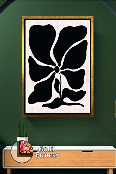 KOSS Dijital Pictură pe pânză înrămată în stil modern, retro, cu model de flo...