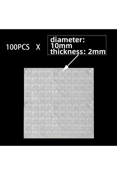 Choice 100 Pcs Soft Silicone Rubber Anti-Slip Bumper Feet Pads Damper Buffer ...