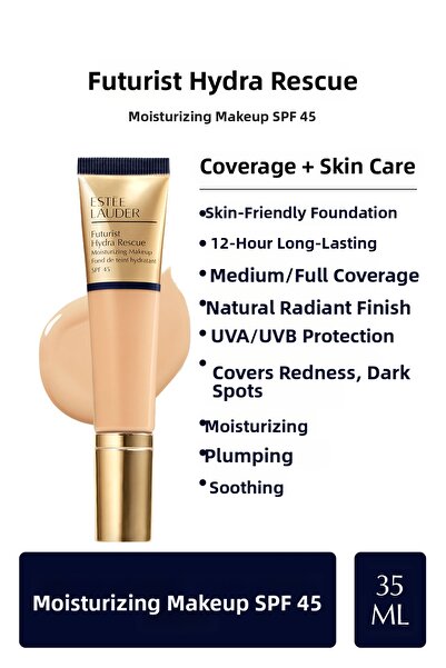 Estee Lauder Futurist Hydra Rescue Spf 45 Moisturizing Foundation 35ml - Shad...