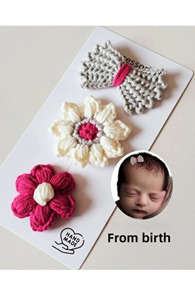 Kadın Girişimciler Atölyesi Newborn Baby Buckle 3-Piece Clip Baby Hairless Ba...
