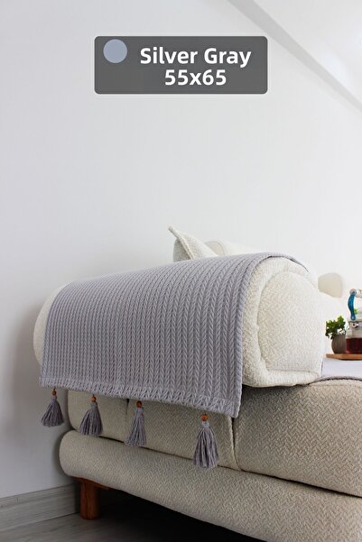 ARVA غطاء مقعد بحافة مقعد من القطن المزخرف لديكور المنزل، عبوة من قطعتين