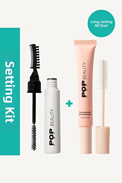 POP Beauty Hair & Eyebrow Fixer, Styling Set (Hair Smoothing, Eyebrow Fixer)