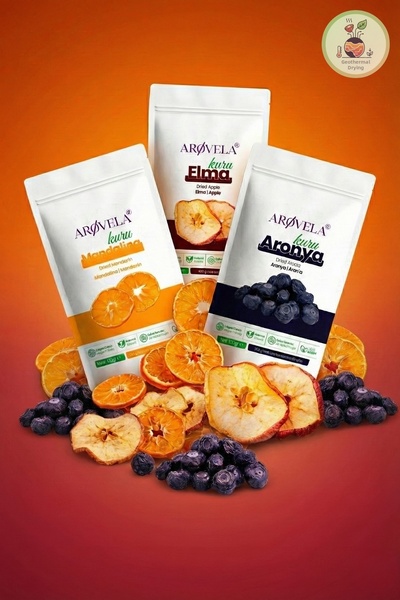Arovela Arøvela Vitamin C Warehouse 3-Pack Dry Fruit Chips - Tangerine, Apple...