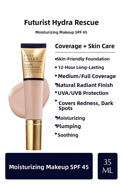 Estee Lauder Futurist Hydra Rescue Spf 45 Moisturizing Foundation 35ml - Shad...