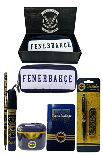 Fenerbahçe Original Licensed Navy Blue Air Pencil Sharpener Wooden Boxed 6-Pi...