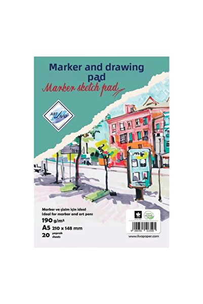 art liva دفتر ملاحظات ورسم حلزوني A5 190 جرام 20 ورقة MD-601