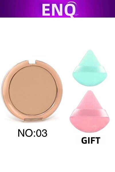 ENQ Professional Highly Pigmented Matte Powder with Mirror and Sponge - with ...