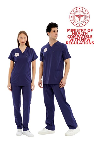 Çatı Medikal basic - Uniformă de asistentă medicală material elastic Scrubs (...