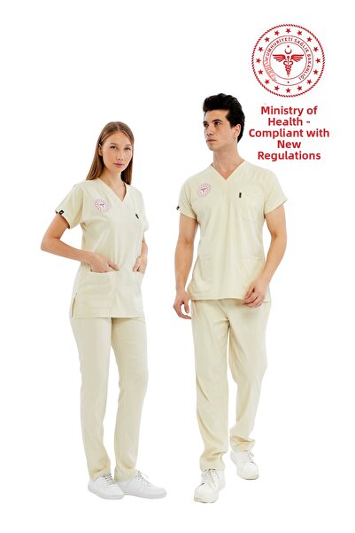 Çatı Medikal basic - Uniformă pentru tehnician, material elastic Scrubs (Unis...