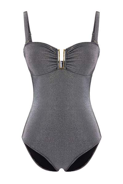 Trendyol Collection Strapless Swimsuit with Gray Accessories Tbess26Ma00007