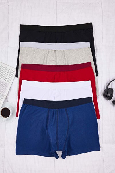 Trendyol Collection Multicolor*001 Bărbați Mărime mare 5-în-1 boxeri TMNAW26D...