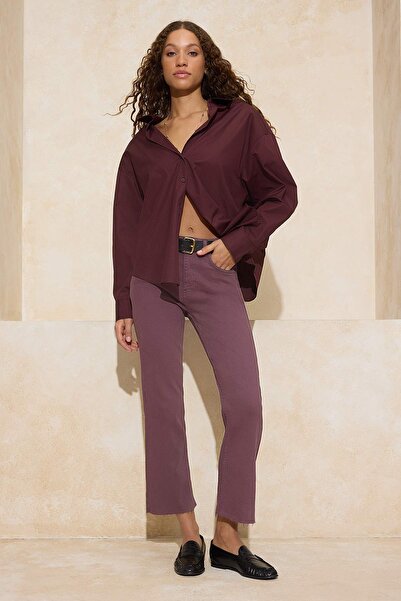 Trendyol Collection High-Waist-Crop-Flare-Jeans mit Schlagbeinabschluss in Ki...