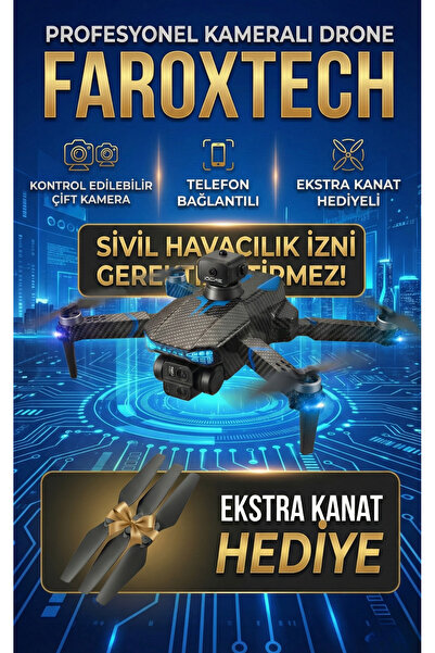 yollayenilensin Drone Güçlü Kamera Engel Kaçınma 360° Akrobasi Fırçasız Motor...