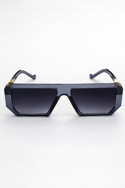 Eyesofia Chequer Ice Gray Black Unisex Sunglasses