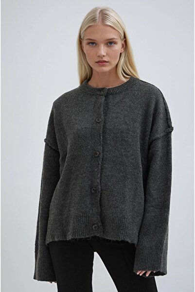 Lijuri Basic Knitwear Cardigan with Stitch Detail 5193