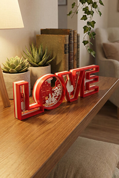 Modern 3D Design LOVE Decorative Trinket - Valentine's Day and Anniversary Gift