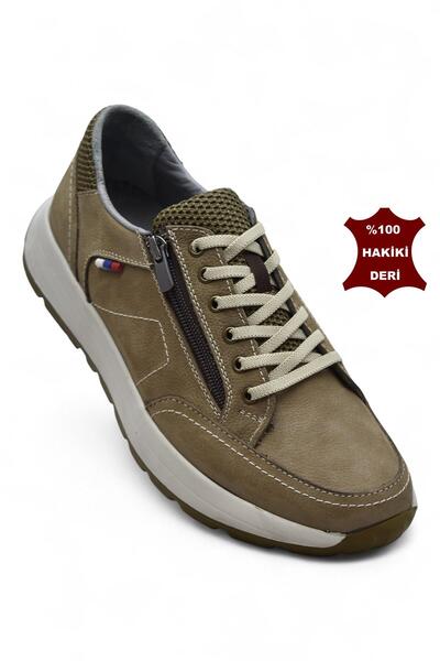 ISPARTALILAR 1751 Full Orthopedic Sole Genuine Leather Men's Shoes Zippered M...