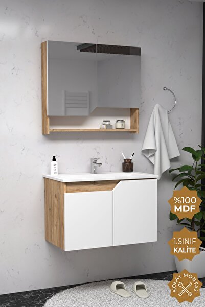 TETA HOME Napoli 65 cm MDF Banyo Dolabı Seti
