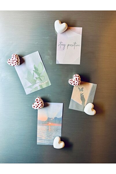 Gamy Crafts Magnet - Buzdolabı Magneti - Buzdolabı Süsü - 6’lı Kalpli Magnet ...