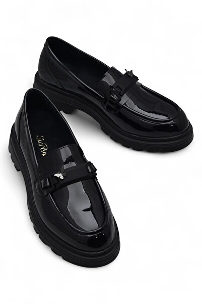 ISPARTALILAR 812-L Удобни ежедневни черни дамски мокасини Дамски обувки за еж...