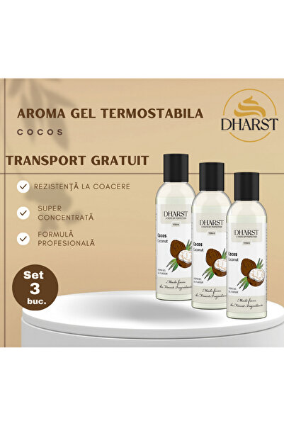 Dharst Aromă Gel Termostabil - COCOS - 100 ml - set 3