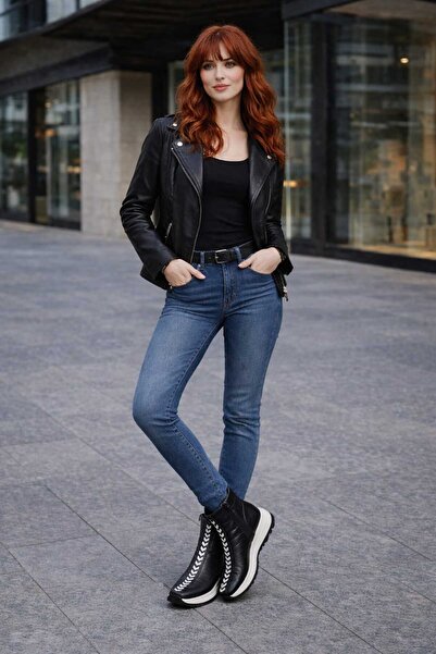 Bereket Kundura 1129 Model   Paraşüt Kumaş Spor Rahat Çizme Bot