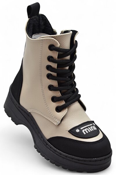 ISPARTALILAR 263 Ortopedické šněrovací dívčí boty na zip Chlupaté dívčí boty