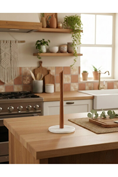FARALYAHOME Mermer 14 Cm Kağıt Havluluk Beyaz