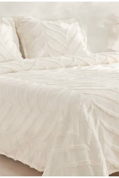 REYS Bohem Arlinageo Çift Kişilik Yatak Örtüsü Takımı 240x250 - EKRU -