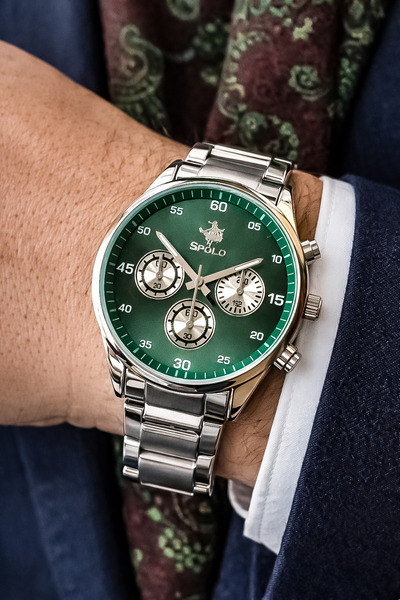 S.POLO Spor Erkek Kol Saati YEŞİL Kadran Bileklik Hediyeli