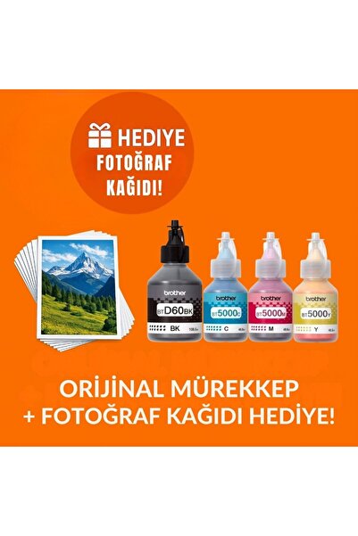 Brother BT-D60BK / BT-5000 Mürekkep Kartuş Takımı DCP-T310