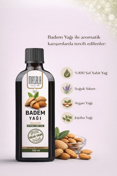 Genel Markalar Tatlı Badem Yağı 100 Ml. Soğuk Pres (sweet Almond Carrier Oil)