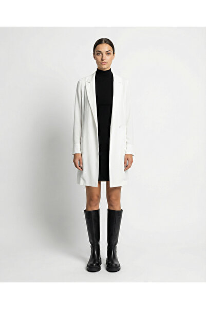 Vero Moda Jachetă BLAZER POMELO Albă