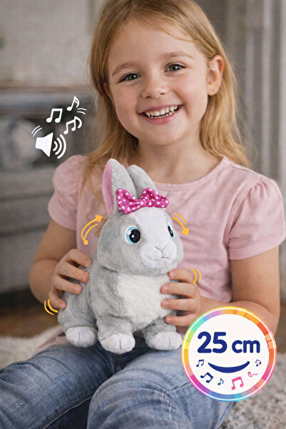 TOYFEST Sesli ve Hareketli Peluş Tavşan Betsy