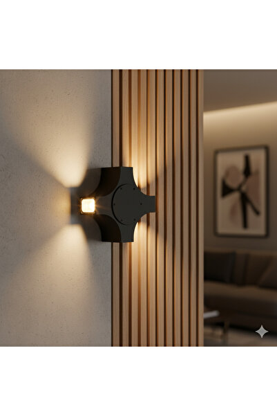 K2 KDA754 Minimalist LED Duvar Apliği 4W 3000K (Siyah ABS Gövde, Sıcak Beyaz ...